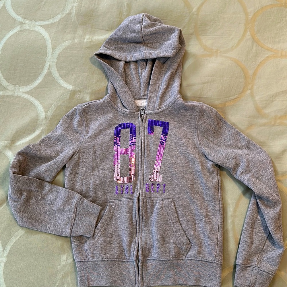 Aeropostale hoodie zip front sweatshirt for girls in a size 10.